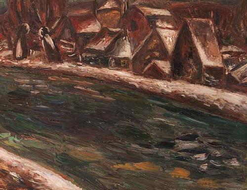 Leo Gestel A village along a river oil painting picture